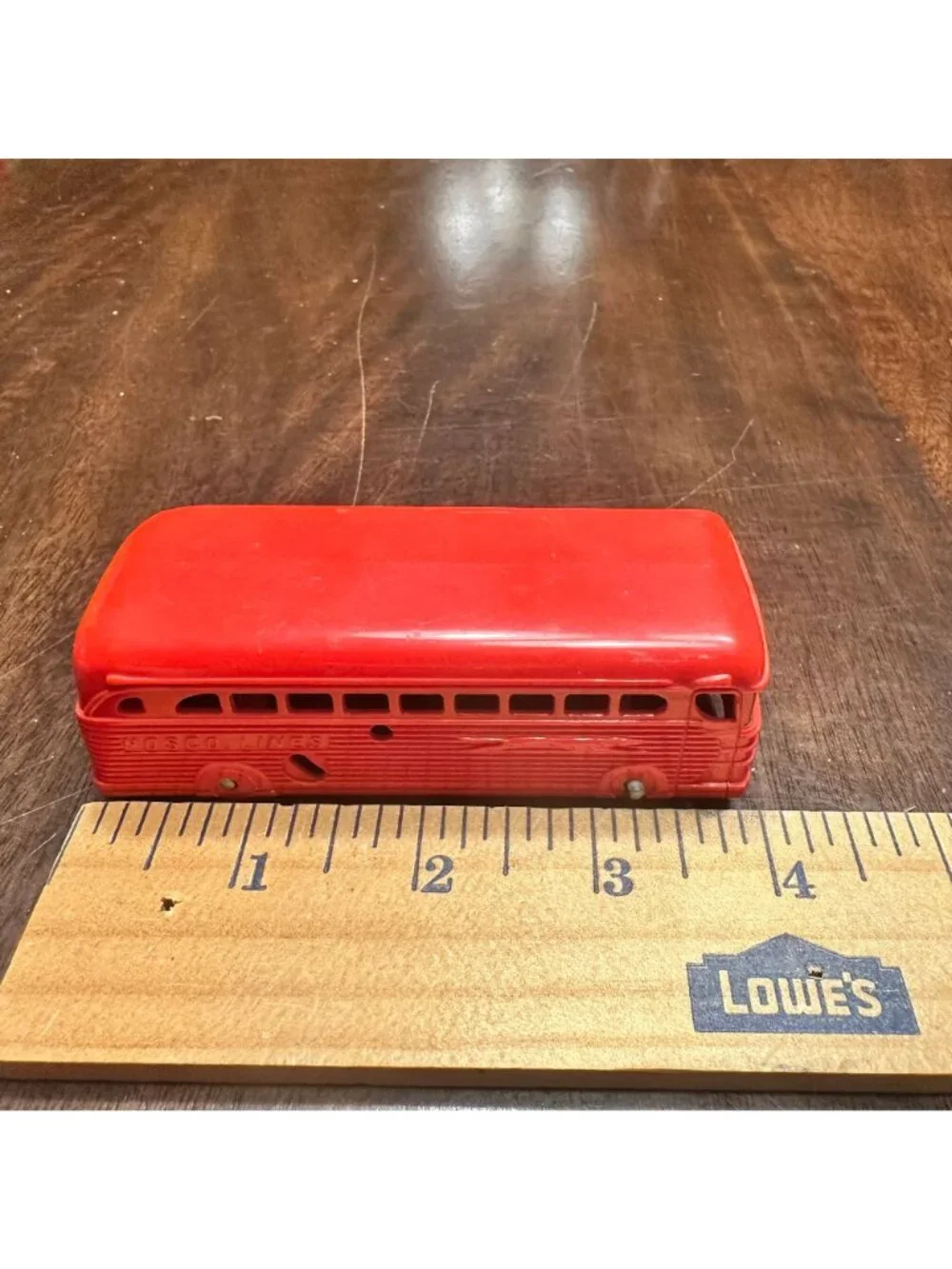 Nosco Lines Plastics USA Red Greyhound Bus